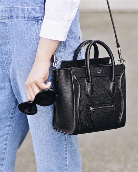 celine mini luggage crossbody price|Celine shoulder luggage tote price.